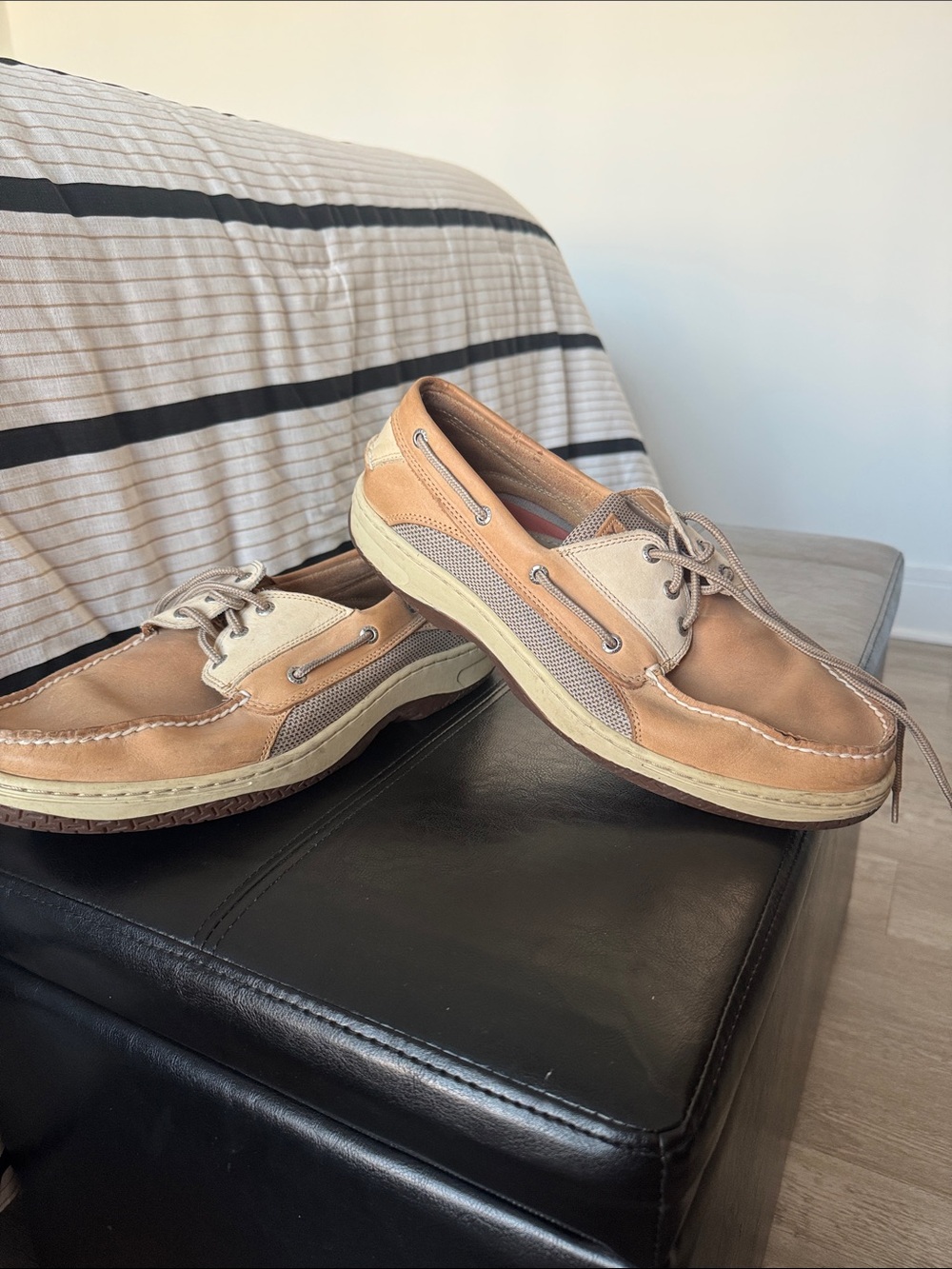 Men's SPERRY Tan and Cream Casual Boat Shoes
